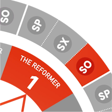 Close-up view of the Enneagram wheel highlighting Type 1 Social (SO1)