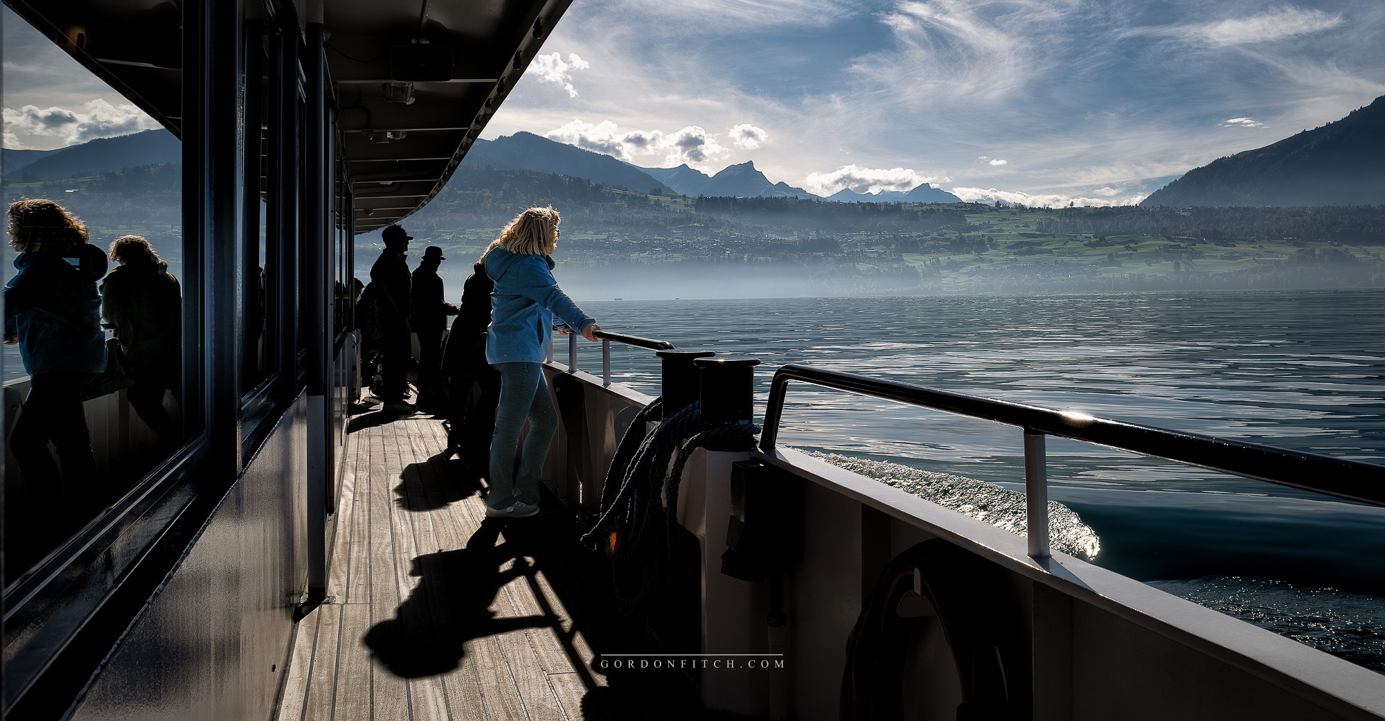 The Early Ferry - Switzerland by Gordon Fitch
