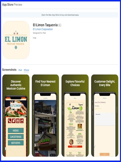 El Limon Restaurant App