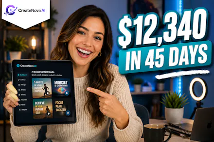 Sofia using CreateNova AI - $12,340 in 45 days