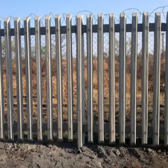 A Concrete Palisade Boundary Wall installed by Classy Creations