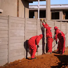 Precast Wall being Repaired by Classy Creations staff in Polokwane