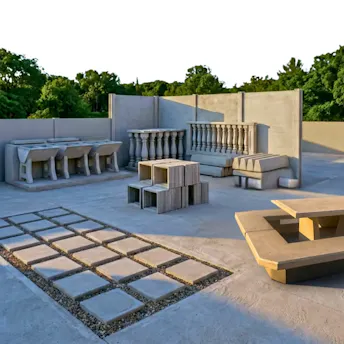 Concrete walling products, pillars, copings, stepping stones and other concrete products manufactured by Classy Creations in Polokwane.