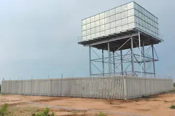 Concrete palisade fence installed around a water reservoir by Classy Creations in Limpopo