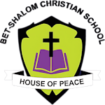 Bet-Shalom Christian School Logo featuring a cross and an open book