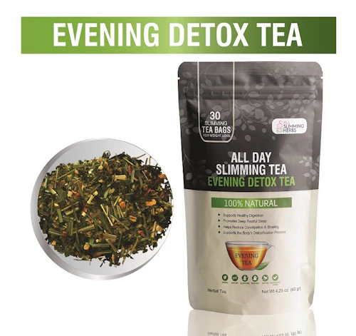 All Day Slimming Tea Evening Detox Tea — senna, peppermint, fennel blend