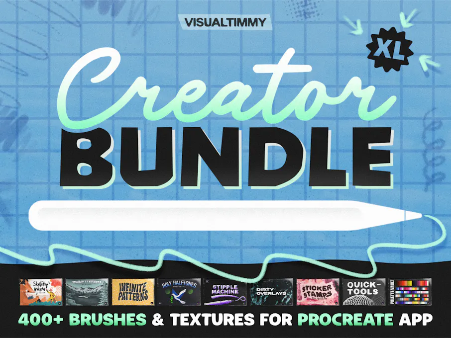 Creator XL Bundle - Procreate Brushes, Textures, & Palettes for ...