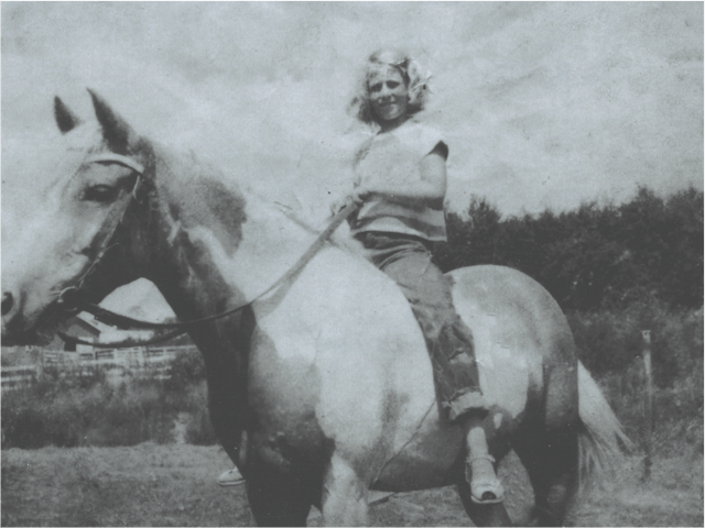 Skippy Sears on her own pony at about age 9 Skippy Sears on her own pony at about age 9