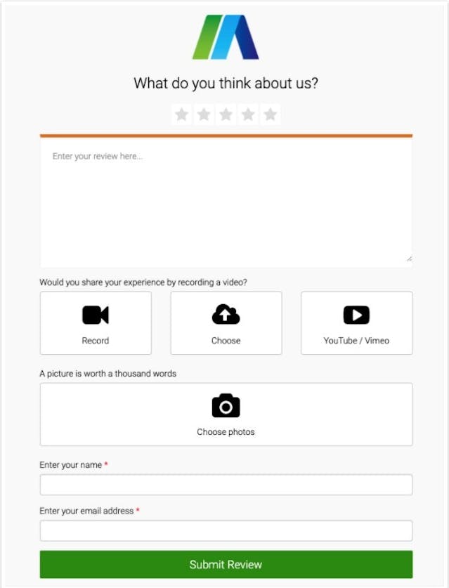 ask for video testimonials