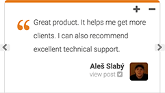 floating review widgets