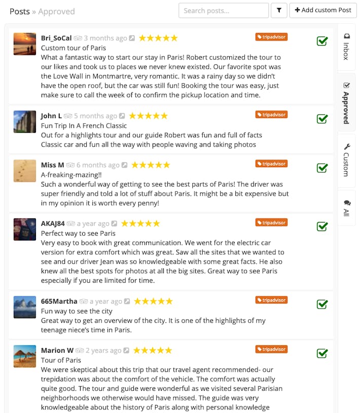 manage reviews from multiple channels and sources