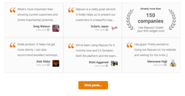 showcase reviews on my website in a grid