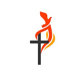 Cross wrapped in a creative flame symbolizing Spirit-led web design.