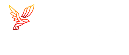 Digital Dove Media LLC logo featuring a flaming dove, symbolizing the Holy Spirit, soaring above two intertwined white letter D's, with 'Digital Dove Media' text to the right. Represents a Christian marketing agency dedicated to empowering online ministry.