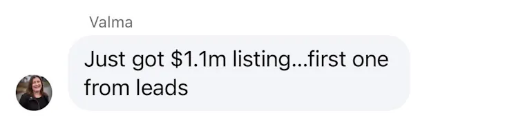 Client testimonial screenshot