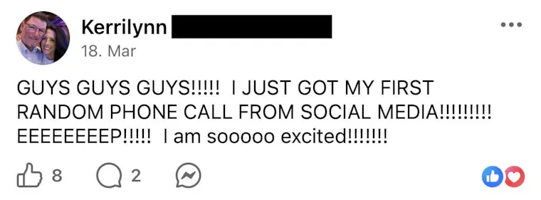 Client testimonial screenshot