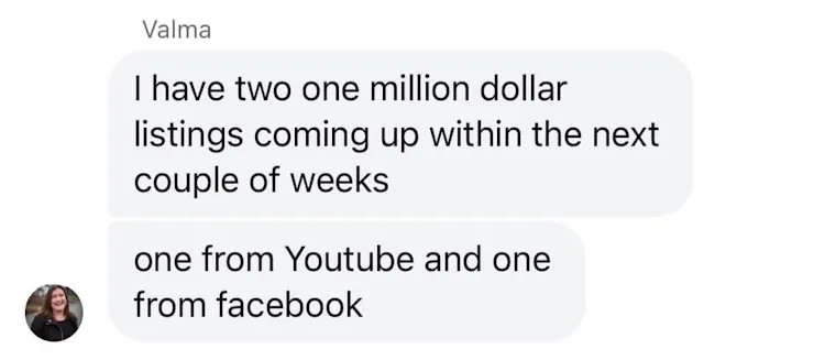 Client testimonial screenshot