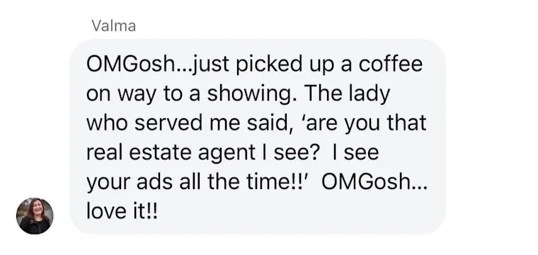 Client testimonial screenshot
