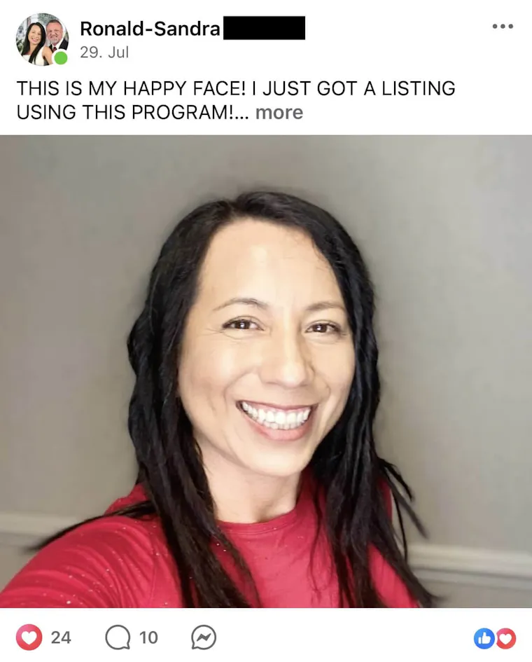 Client testimonial screenshot