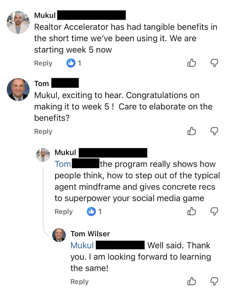 Client testimonial screenshot