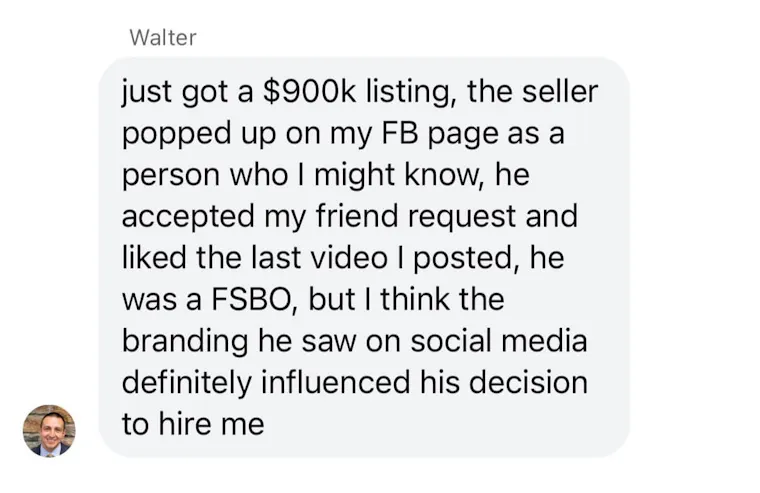 Client testimonial screenshot