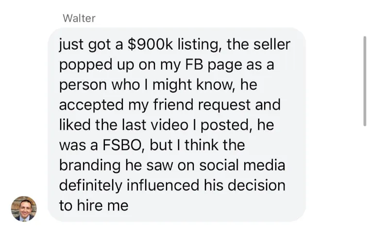 Client testimonial screenshot