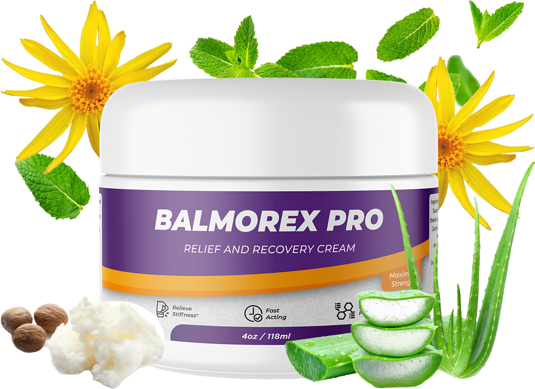 Balmorex Pro key natural ingredients including MSM, Arnica, and Boswellia