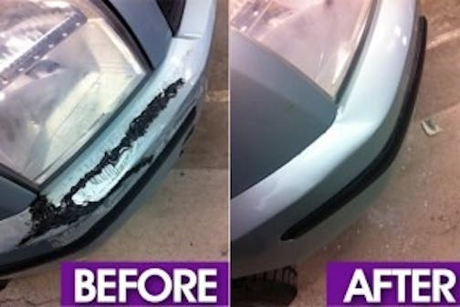 Plastic Bumper Split Repair bumper plastic welding and painting