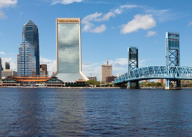 Bridge going over water in jacksonville florida