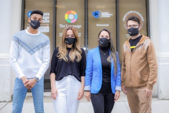 Happy smiling students