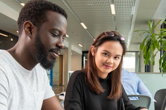 Students in discussion
