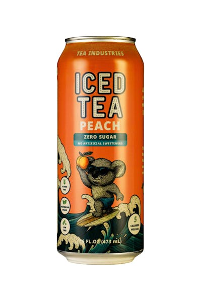 Front view of iced tea can photographed in Brisbane by VERAS Studio product photography