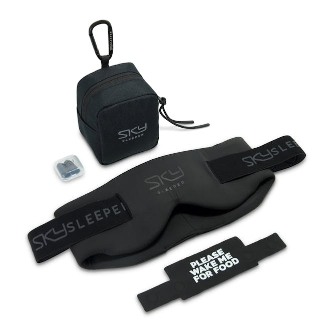 Set of sleeping mask photographed in a Brisbane studio, showcasing design consistency, colour, and fabric texture