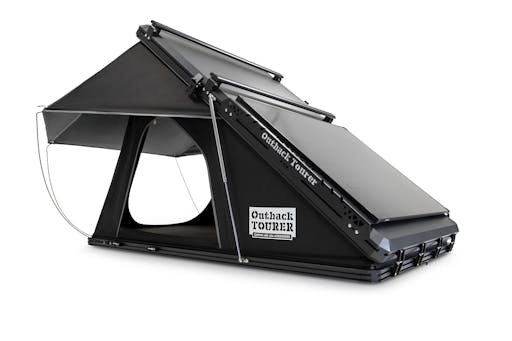 Side view studio image of camping tent photographed in Brisbane by VERAS Studio