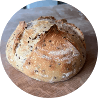 Pellavainen hapanjuurileipä