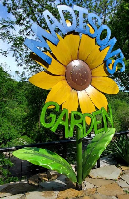 large metal art flower