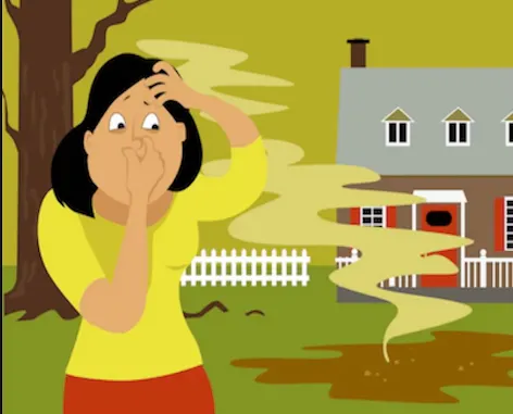 foul smelling home septic system