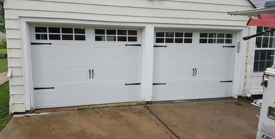 Double garage doors installed in St Louis MO