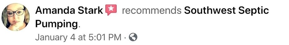 5 star review from Amanda