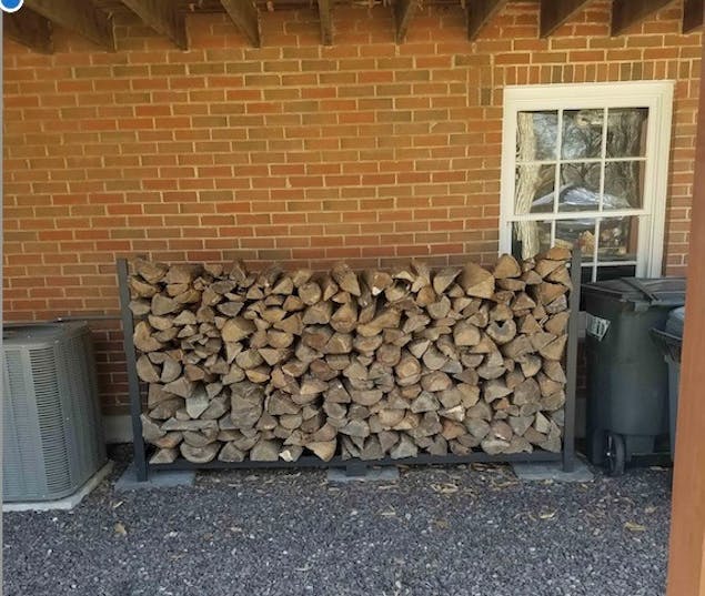 firewood stack of 4 by 8 foot cord