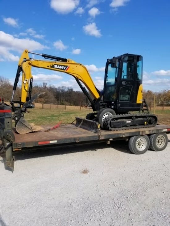 septic line digger equipment