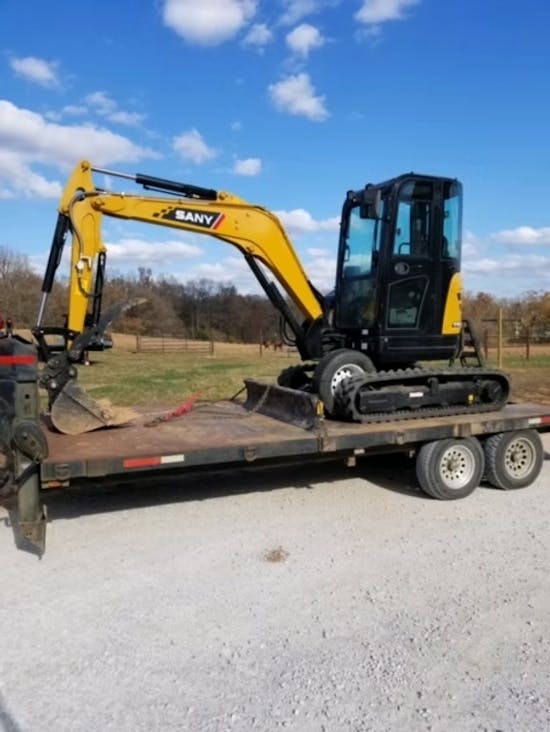 septic line digger equipment