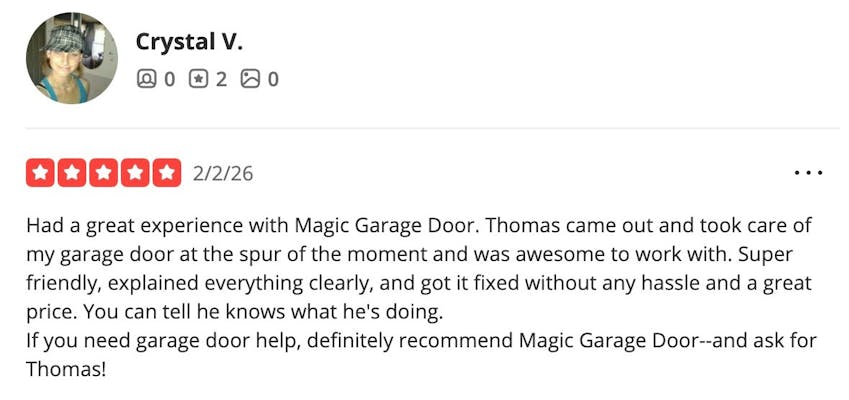 Yelp review Feb 2026