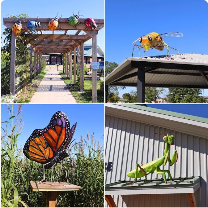 giant bug sculptures in Arkansas and Missouri